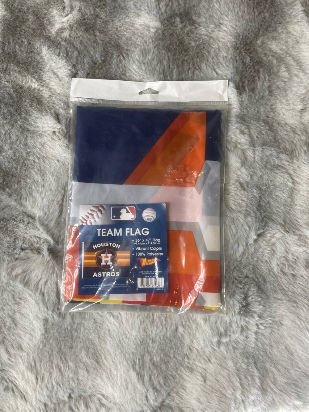MLB Houston Astros Team Flag Tapestry in Navy Blue, Orange, White